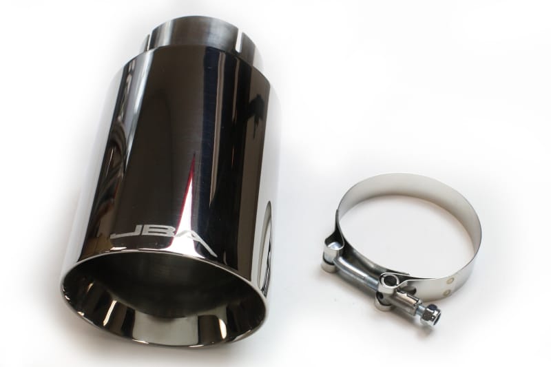 JBA — JBA 2.5in x 4.5in x 8 1/4in Double Wall Polished Chrome Tip - Clamp On
Chrome Tip