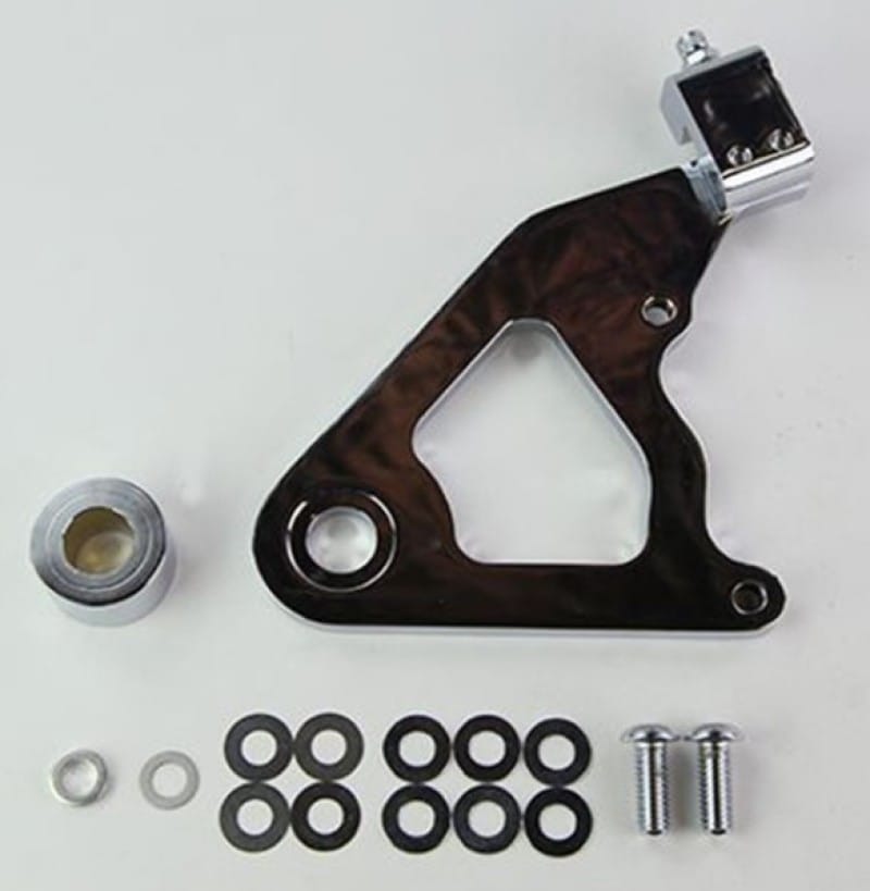 Wilwood — Wilwood Caliper Mounting Kit Chrome w/Bracket GP310 2000-Present Softail
BRACKET,KIT