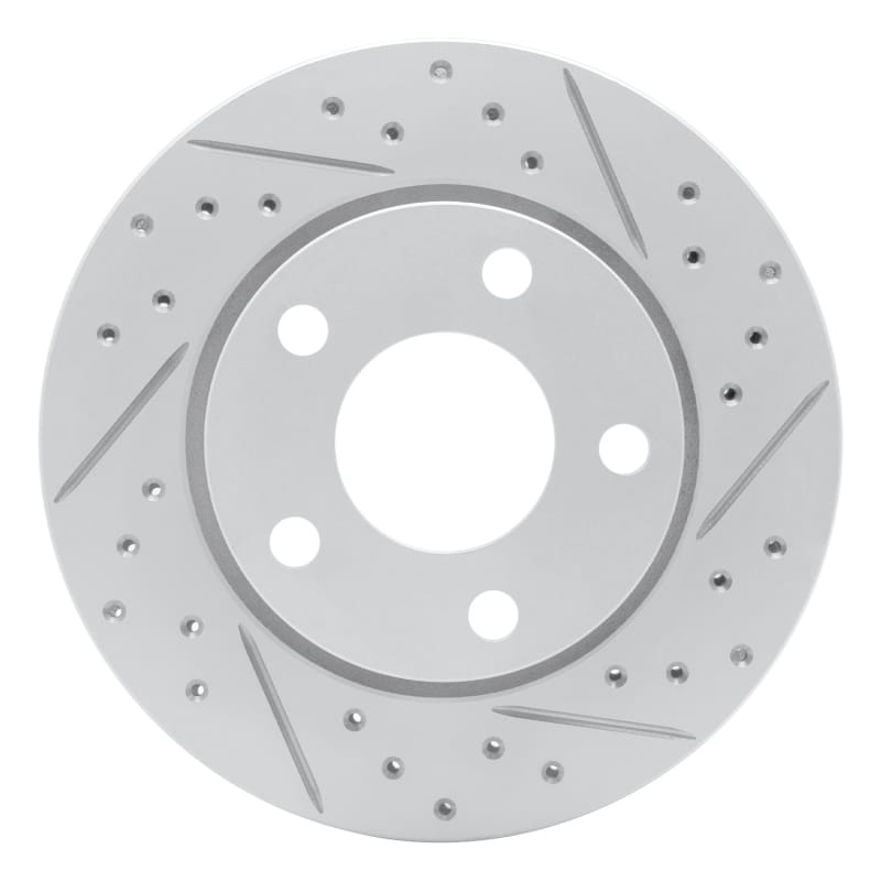 R1 Concepts — R1 00-02 Audi S4 Rear Right Drilled & Slotted Geo-Carbon Rotor