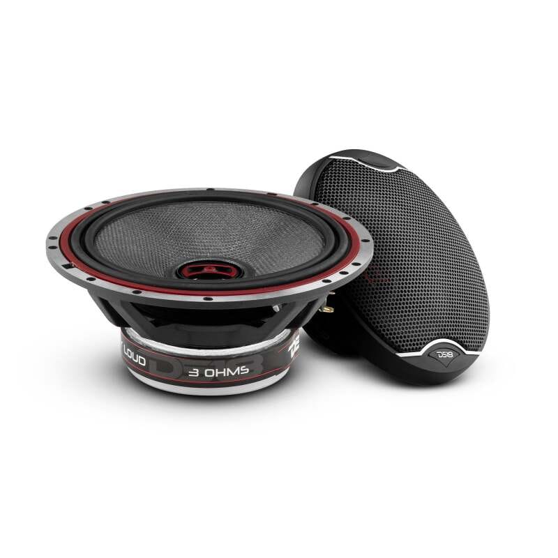 DS18 — DS18 6.5in 120 Watts RMS 3 ohm 2-Way Coaxial Speakers And Component System w/ Fiberglass Cone