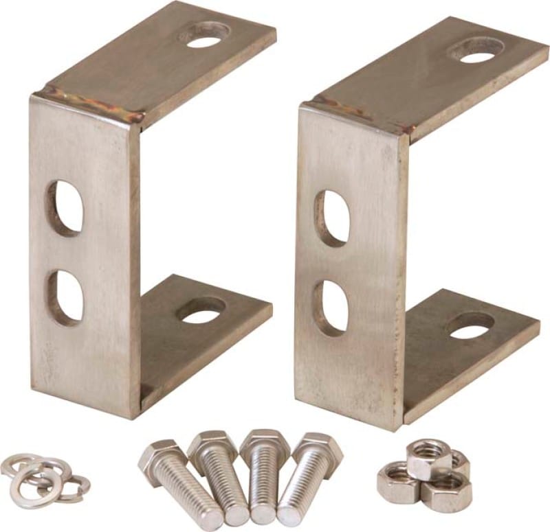Kentrol — Kentrol 87-95 Jeep Wrangler YJ Rear Bumper Brackets Pair - Polished Silver