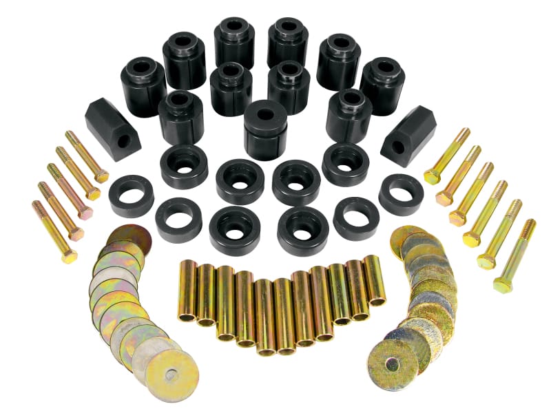 Prothane — Prothane 87-96 Jeep YJ 1in Lift Body Mount Kit - Black
BODY/SUB-FRAME MNTS