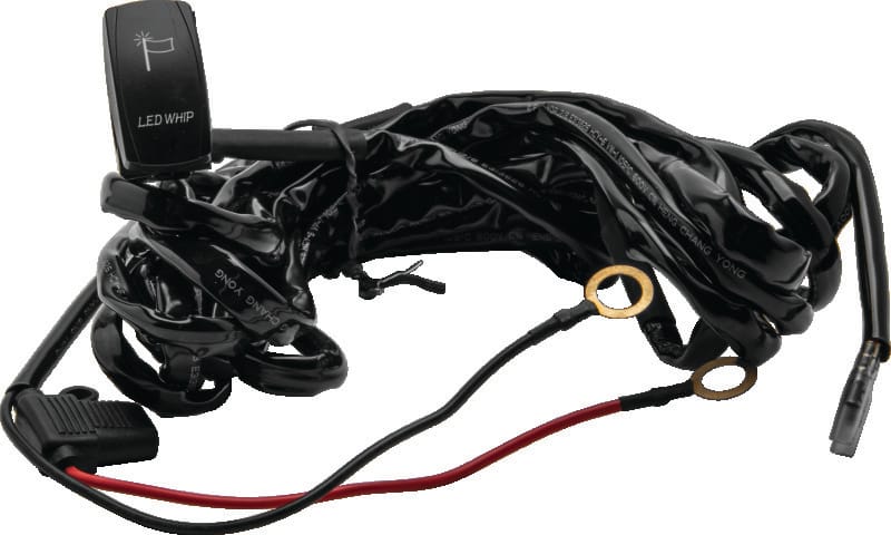 QuadBoss — Wiring Harness for LED Light Whip, Black