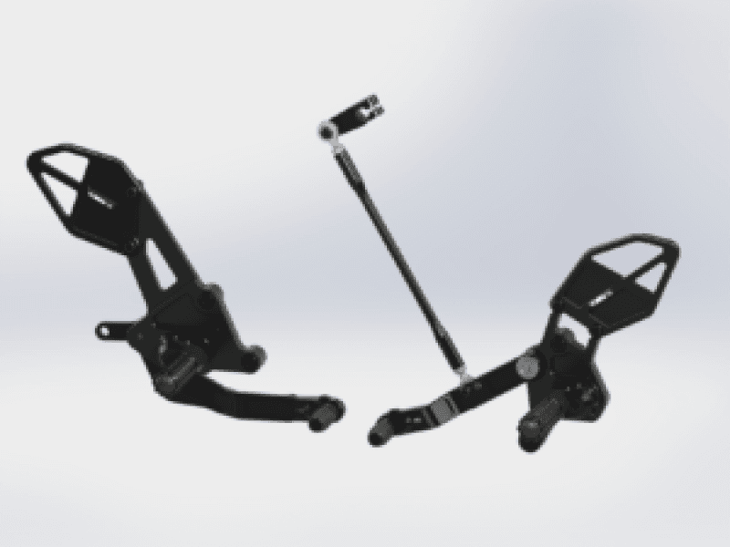 Vortex Racing — Vortex Racing 15-17 Yamaha FZ-07,18-24 Yamaha MT-07 Rear Set- Black