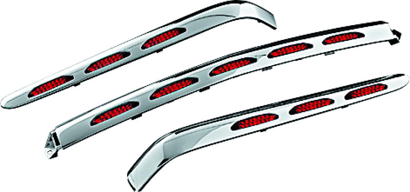 Kuryakyn — Kuryakyn L.E.D. Trunk Molding For 01-10 GL1800 Chrome Red Lens