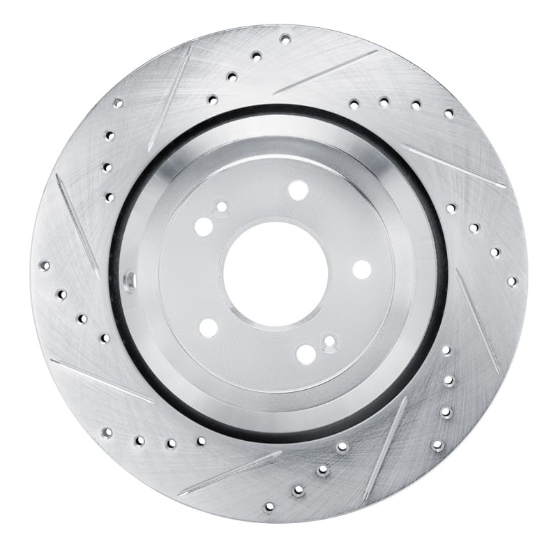 R1 Concepts — R1 2017-2019 Genesis G90 Rear Left Drilled & Slotted Silver Brake Rotor
R1 Brake Rotor Drill