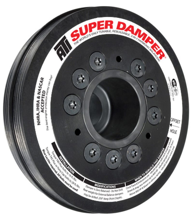 ATI — ATI Damper - 6.78in - Alum - (2) 4 Grv - Mitsubishi Eclipse - 4G63 w/Integral Lower Cam Drive