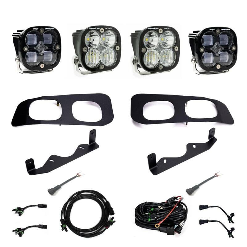 Baja Designs — Baja Designs 2023+ Ford F250/F350 Super Duty Squadron SAE/Sport Fog Pocket Kit - Clear Toggle