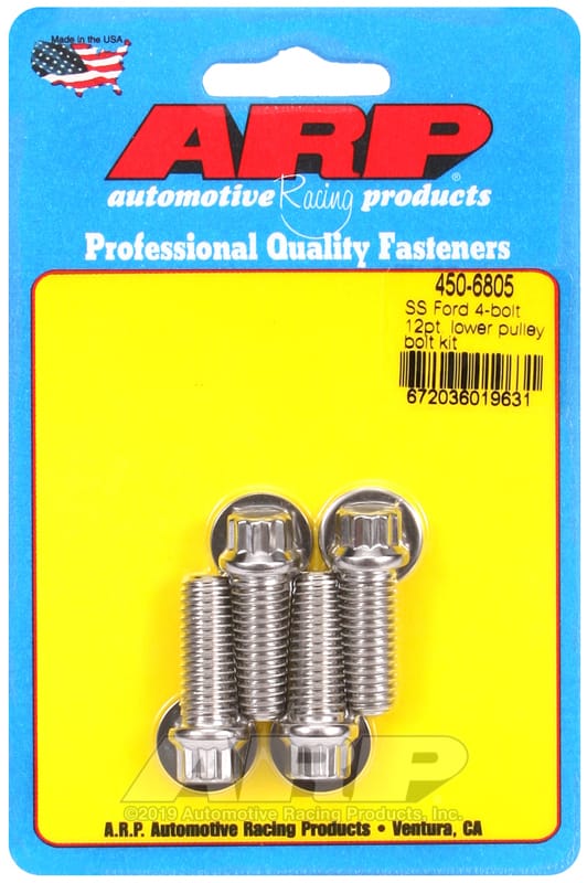 ARP — ARP Ford SS 4-Bolt 12pt Lower Pulley Bolt Kit