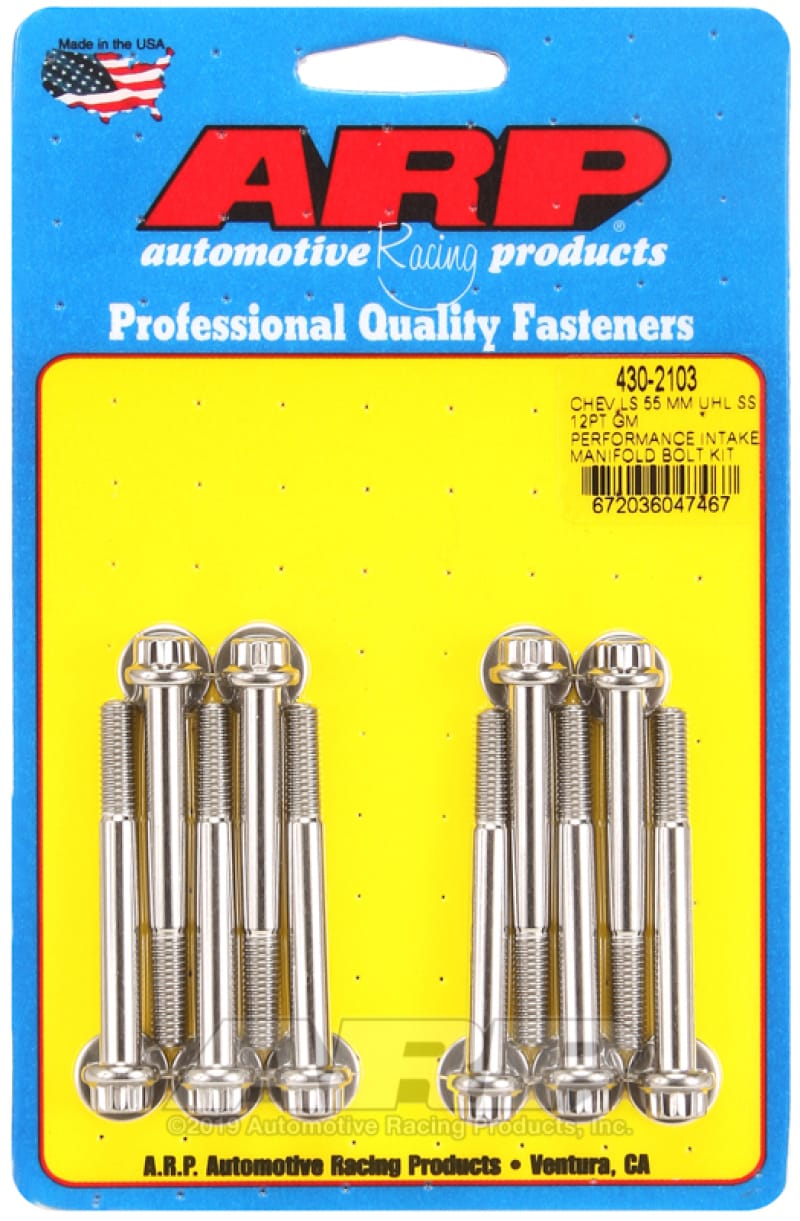 ARP — ARP Chevy LS 55mm UHL 12pt GM Performance Intake Manifold Bolt Kit