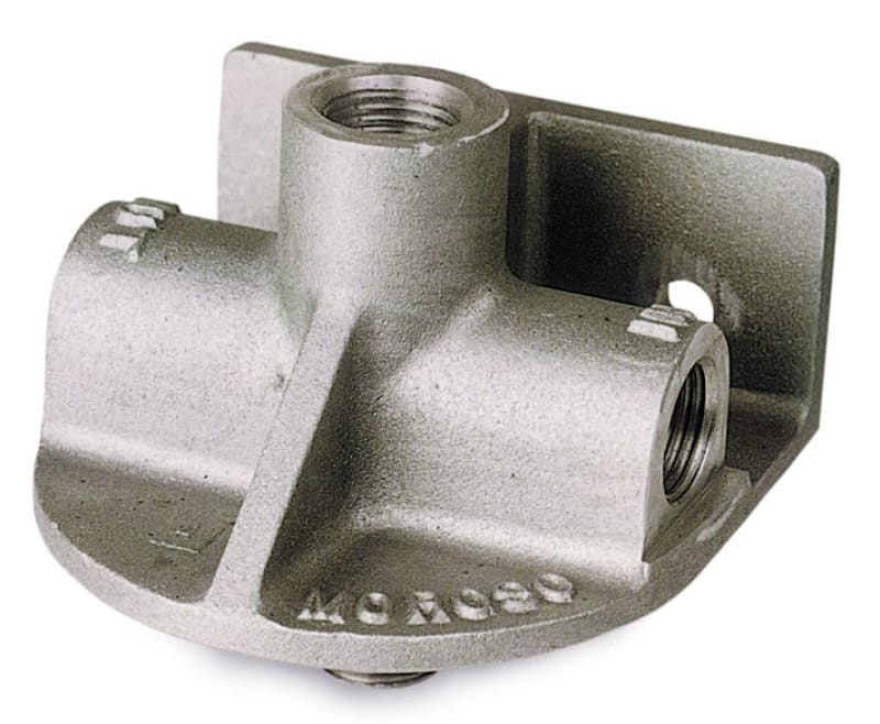 Moroso — Moroso Chevrolet Big Block/Small Block Oil Filter Adapter - Remote Mount - Inlet Right/Outlet Left