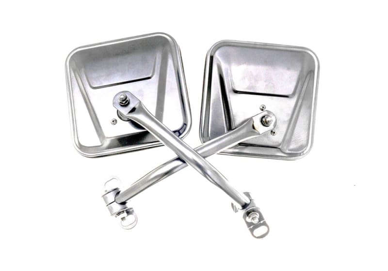 Rampage — Rampage 1955-1983 Jeep CJ5 Side Mirrors - Stainless
Door Mirror Set