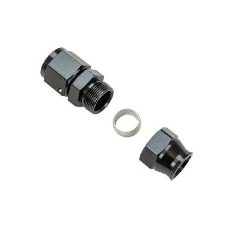 Moroso — Moroso Aluminum Fitting Adapter 10AN Female to 5/8in Tube Compression-Black