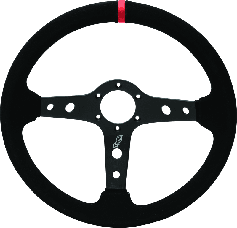 DragonFire Racing — Steering Wheel, Iron Series, Shallow, 1.5 in. offset, Steel, Black