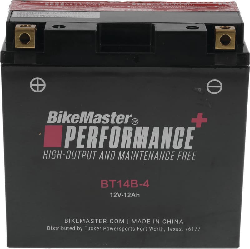 BikeMaster — BT14B-4 Battery, 135 CCA