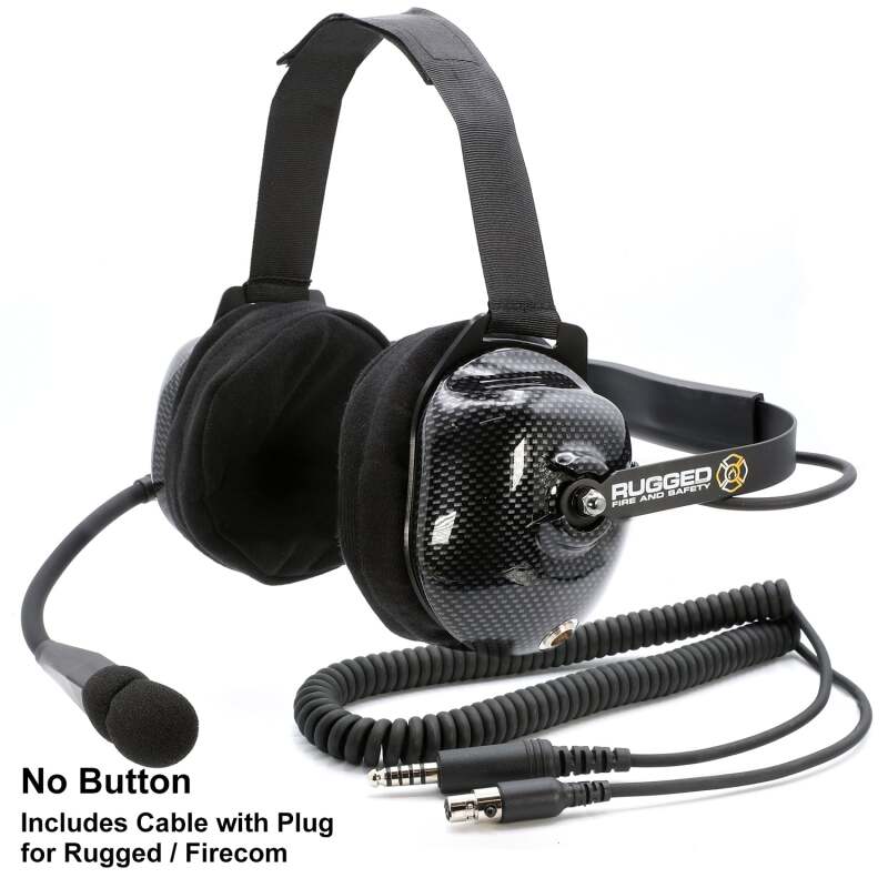 Rugged Radios — Rugged Radios FHS BTH FSI Headset w/ Mic I/O Button / For David Clark / Sigtronics / Avcomm