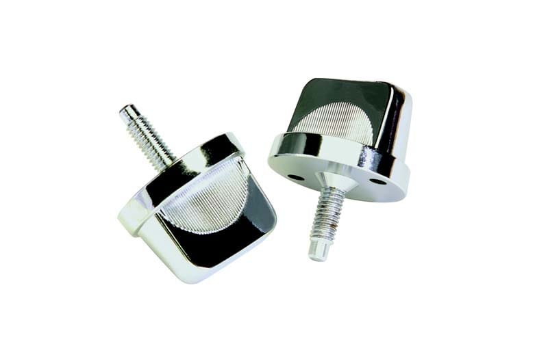 Kentrol — Kentrol 76-95 Jeep CJ/Wrangler YJ Windshield Knobs Pair - Polished Silver
