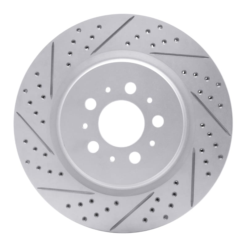 R1 Concepts — R1 04-07 Volvo S60 Rear Left Drilled & Slotted Geo-Carbon Rotor