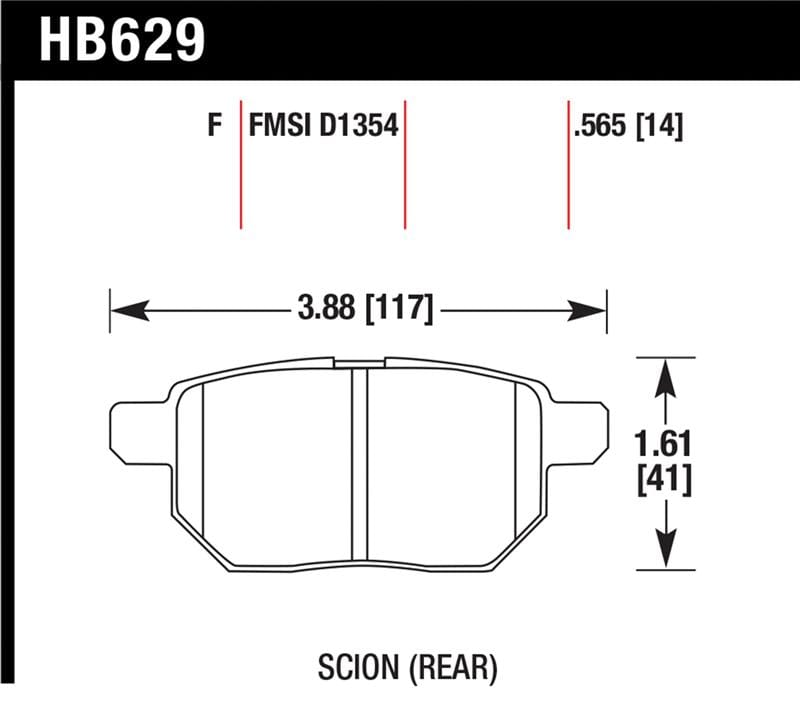 Hawk Performance — Hawk 08-11 Scion xB / 09-10 Toyota Corolla / 09-10 Matrix / 10 Prius HPS Street Rear Brake Pads
Disc Brake Pad