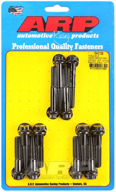 ARP — ARP Ford 351C w/Edelbrock RPM air gap 12pt intake manifold bolt kit