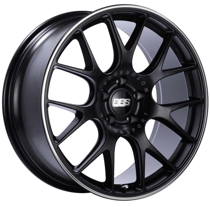 BBS — BBS CH-R 20x9 5x120 ET29 Satin Black Polished Rim Protector Wheel -82mm PFS/Clip Required