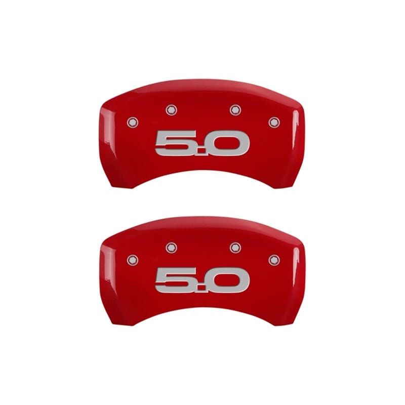 MGP — MGP Rear set 2 Caliper Covers Engraved Rear 2015/50 Red finish silver ch
Caliper Covers