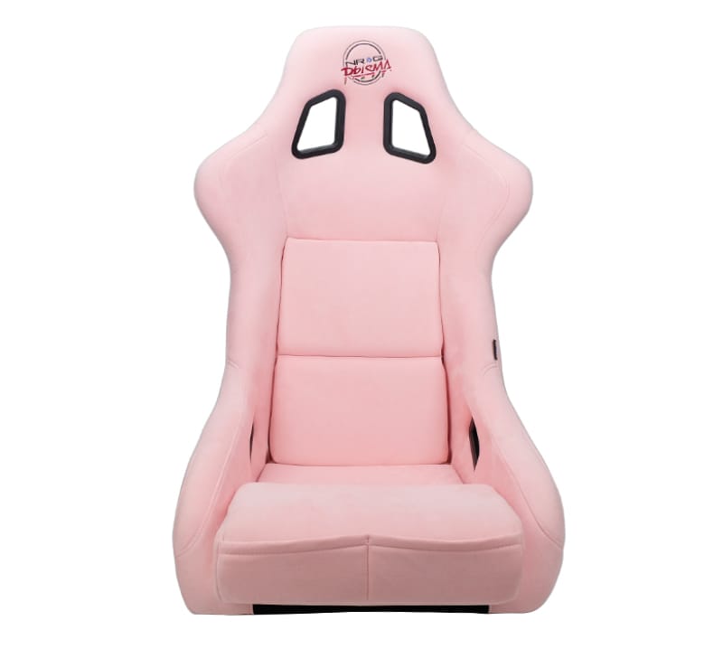 NRG — NRG FRP Bucket Seat PRISMA Edition W/ pearlized Back Pink Alcantara - Large