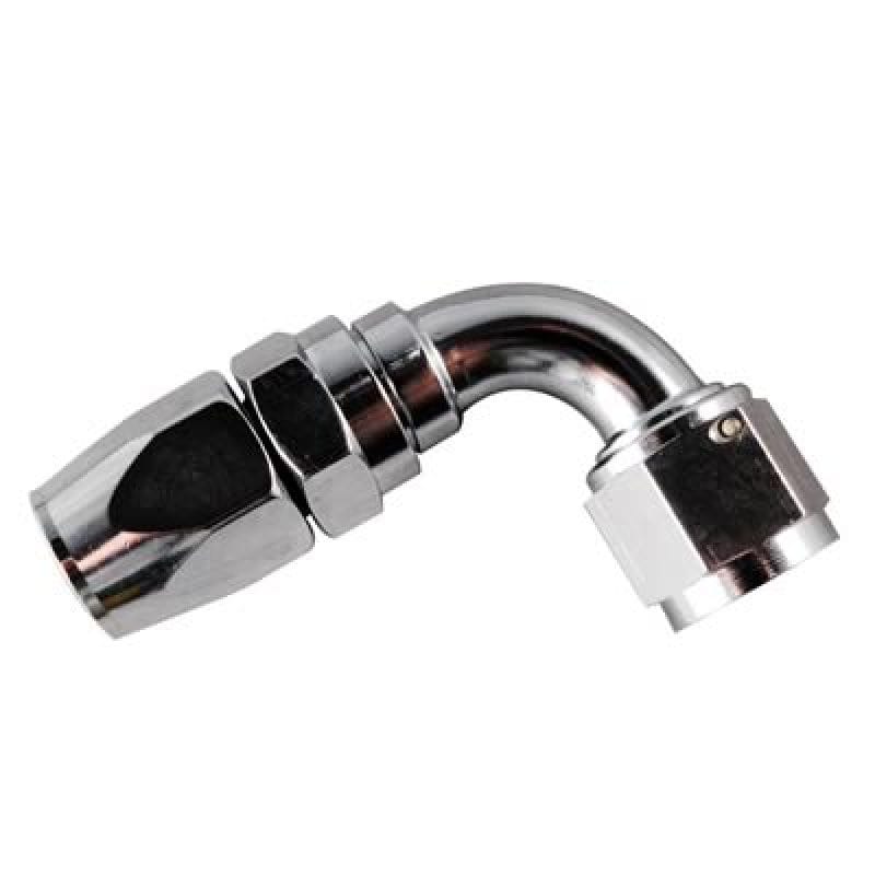 Fragola — Fragola -6AN x 90 Degree Pro-Flow Hose End Chrome