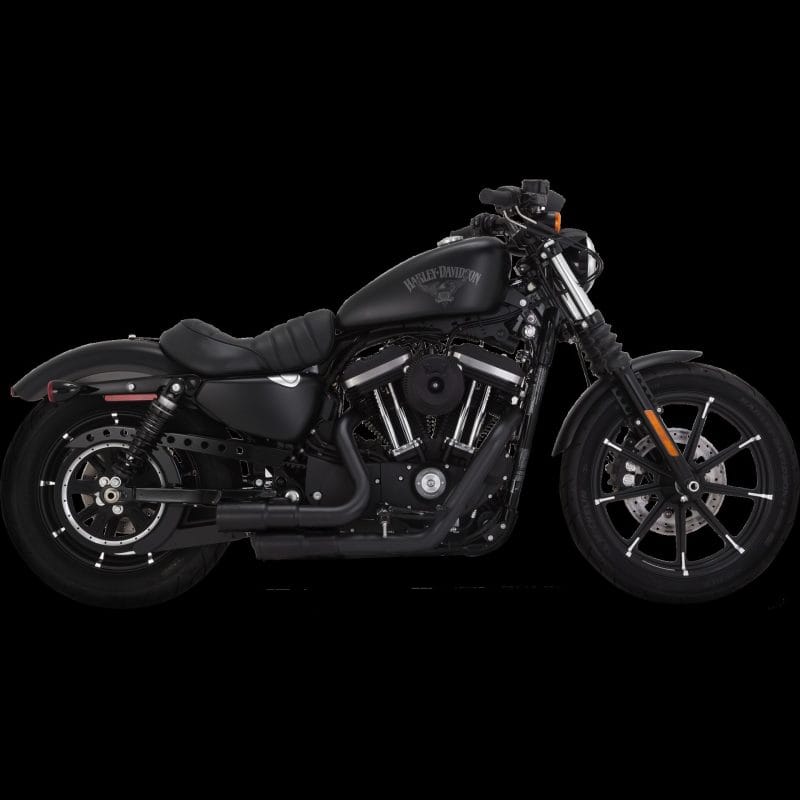 Vance and Hines — Vance & Hines HD Sportster 04-22 Mini Grenades Black PCX Full System Exhaust