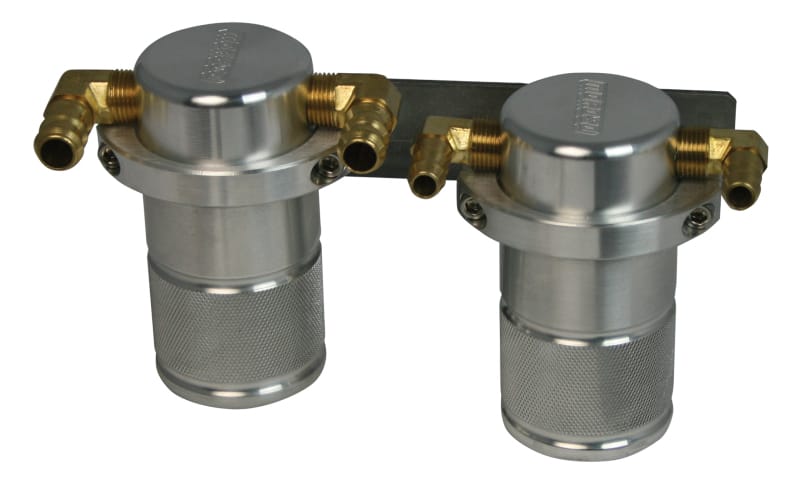 Moroso — Moroso 04-07 Subaru STi/06-07 WRX Air/Oil Separator Catch Can - Small Body - Billet Aluminum