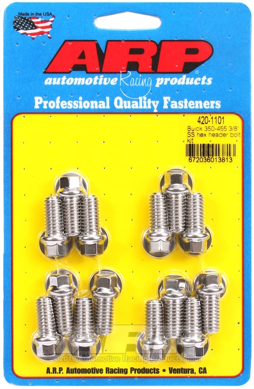 ARP — ARP Buick 350-455 3/8 SS hex header bolt kit