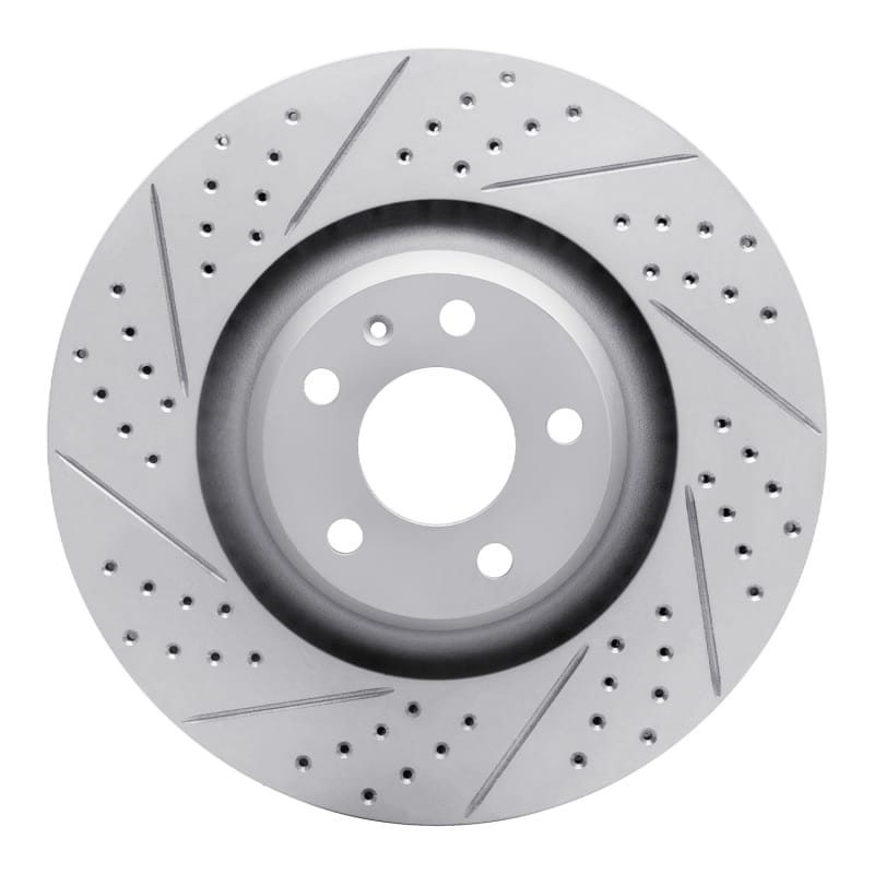 R1 Concepts — R1 05-11 Audi A6 Quattro Front Left Drilled & Slotted Geo-Carbon Rotor