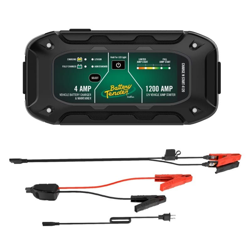 Battery Tender — Battery Tender Charge N Start 4120 4A Battery Charger & 1200A Jump Starter