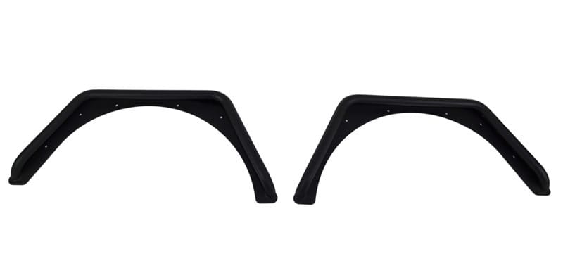 Fishbone Offroad — Fishbone Offroad 97-06 Jeep Wrangler TJ Steel Tube Fenders Rear 3In Flare - Blk Textured Powdercoat
