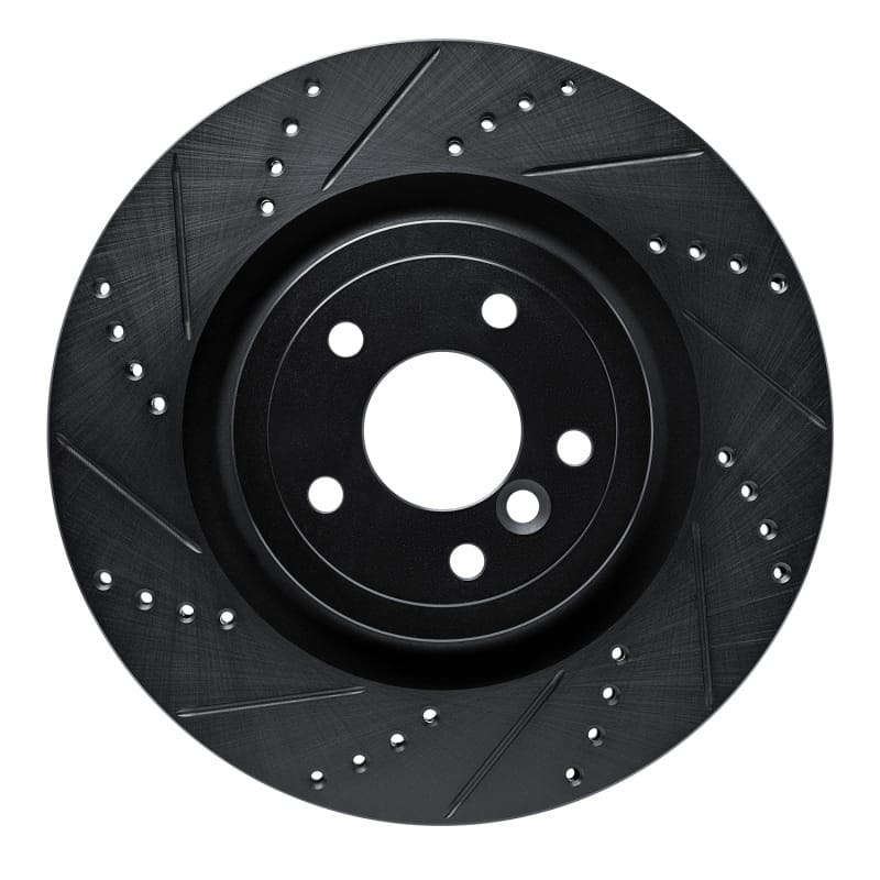 R1 Concepts — R1 16-24 Jaguar XF Rear Left Drilled & Slotted Black Brake Rotor
R1 Brake Rotor Drill
