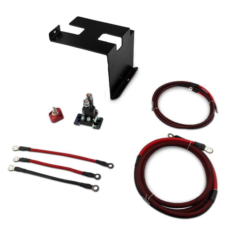 DS18 — DS18 Dual Battery Upgrade 80 Amp Battery Isolator Fits 2 Batteries Wire & Battery Bracket Kit 18-24