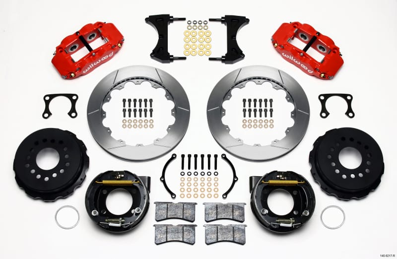 Wilwood — Wilwood Narrow Superlite 4R Rear P-Brk Kit 12.88in Red Big Ford Old Style 2.36in Offset
BRAKE KIT