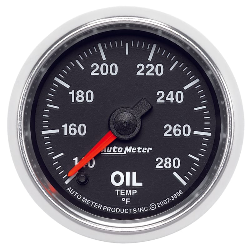 AutoMeter — Autometer GS Series 2-1/16in Oil Temperature Gauge 140-280 Degrees Electric Full Sweep
2-1/16" OIL TEMP, 14