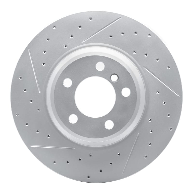 R1 Concepts — R1 02-08 BMW 760Li Front Left Drilled & Slotted Geo-Carbon Rotor