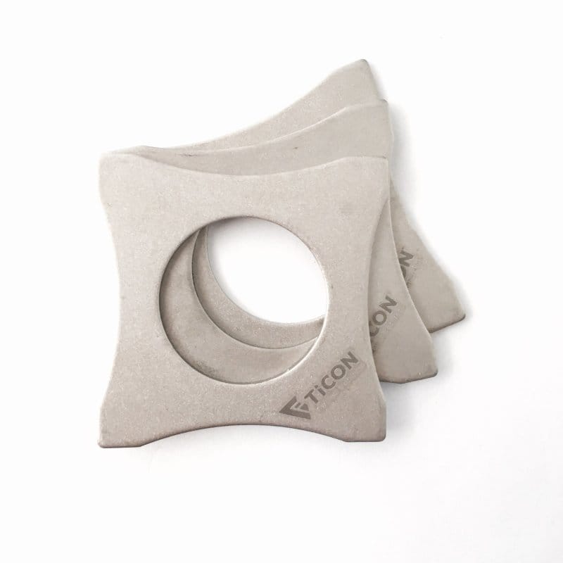 Ticon — Ticon Industries Titanium Brace Bracket for O2 Sensor Bung - 1.5mm/.059in