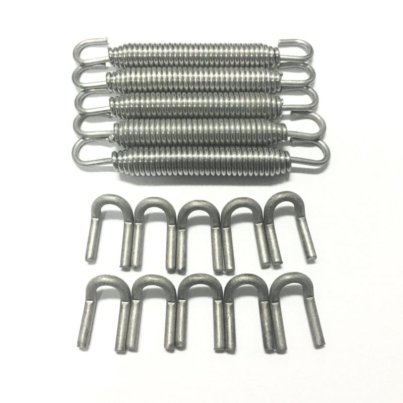 Ticon — Ticon Industries Black Silicone Titanium Spring Tab and Spring Kit (10 Tabs/5 Springs) - 5 Pack
