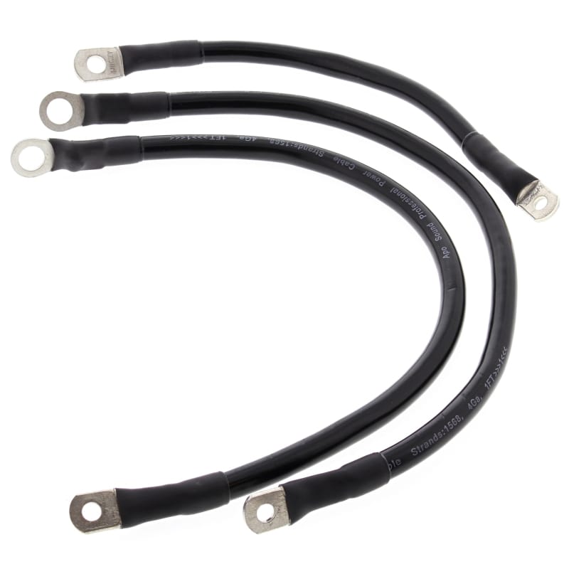 All Balls Racing — All Balls Racing 66-77 Harley-Davidson FLH Electra Glide Battery Cable Kit Black