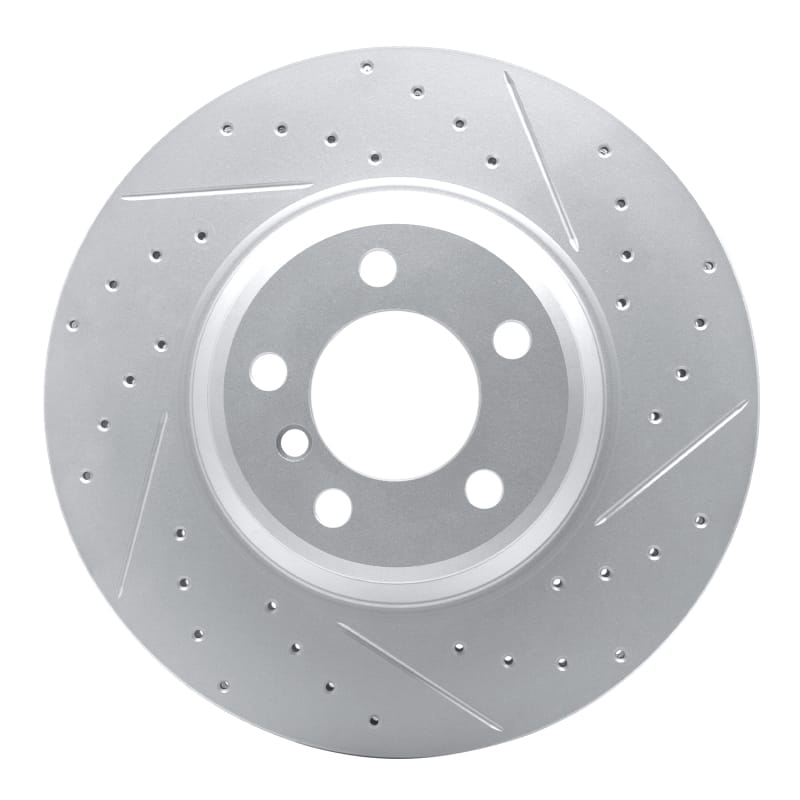 R1 Concepts — R1 02-08 BMW 760Li Front Right Drilled & Slotted Geo-Carbon Rotor