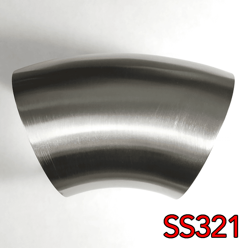 Stainless Bros — Stainless Bros 1.88in SS321 45 Deg Mandrel Bend Elbow - 1D Radius 16GA/.065in Wall (No Leg)