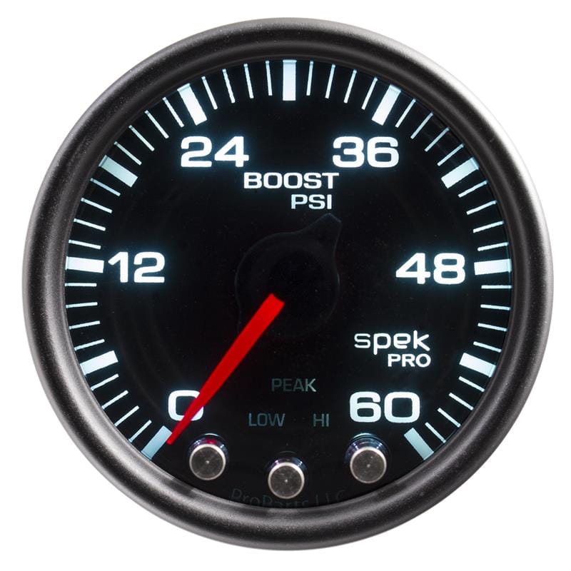 AutoMeter — Autometer Spek-Pro Gauge Boost 2 1/16in 60psi Stepper Motor W/Peak & Warn Blk/Smoke/Black
GA 2" BST 60 BSB SPK