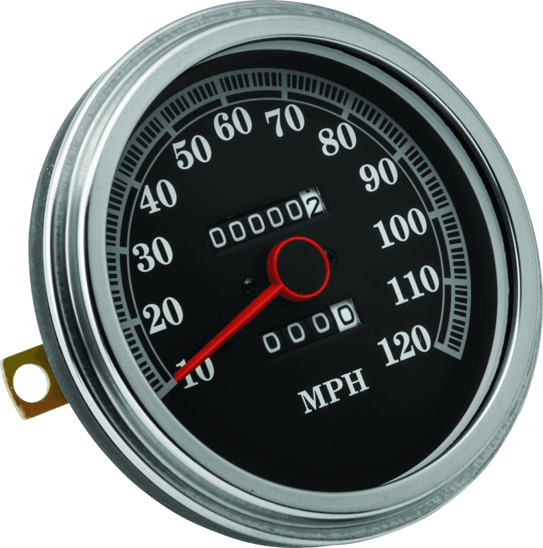 Bikers Choice — Bikers Choice 91-95 Softail Black Face Speedo With Dome Lens 2240:60 Front Drive Cast Dash Only