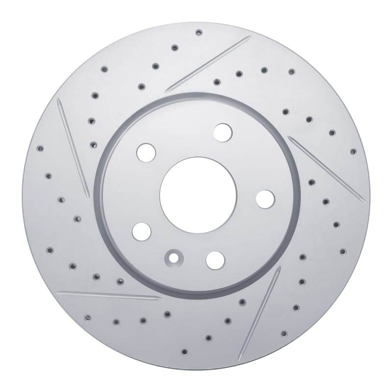 R1 Concepts — R1 02-05 Ford Explorer Front Right Drilled & Slotted Geo-Carbon Rotor
