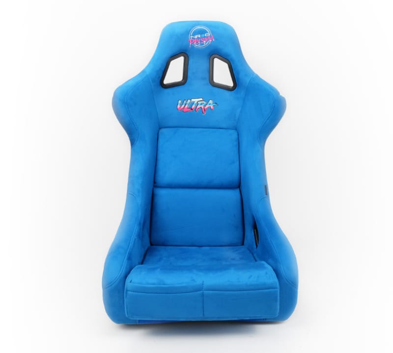NRG — NRG FRP Bucket Seat ULTRA Edition - Large (Blue Alcantara/Gold Glitter Back)