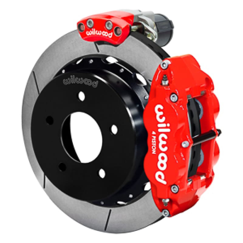 Wilwood — Wilwood 88-98 GM C1500 Superlite Rear Electronic Parking Brake Kit 12.88in Rotor 3.25in Offset - Red