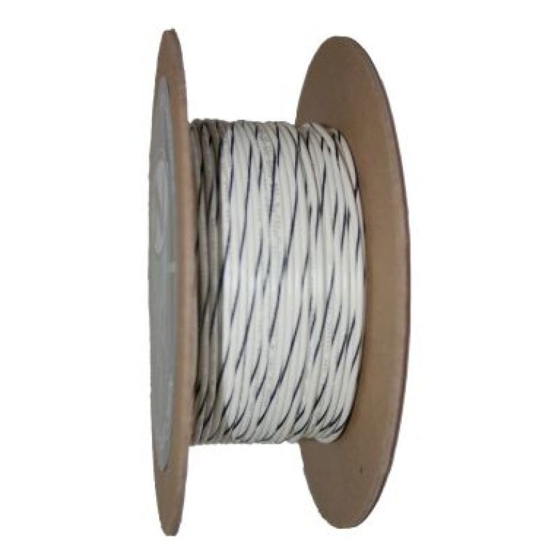 NAMZ — NAMZ OEM Color Primary Wire 100ft. Spool 20g - White/Black Stripe